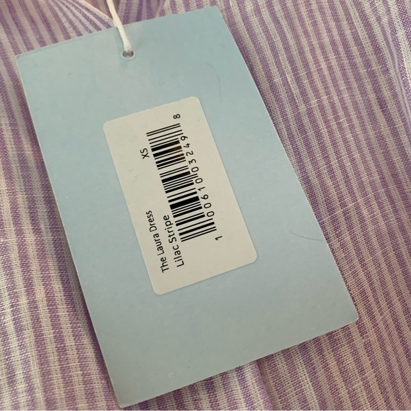 Hill House Laura Dress Lilac Stripe Linen Button Shirt Dress Sundress Size XS - Picture 7 of 8